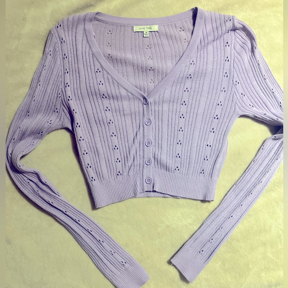 Cute Fashion Nova Baby Purple Button up Cardigan Sweater